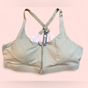 Women’s Plus Size Sports Bra Front Zip - High Support // Size 5XL